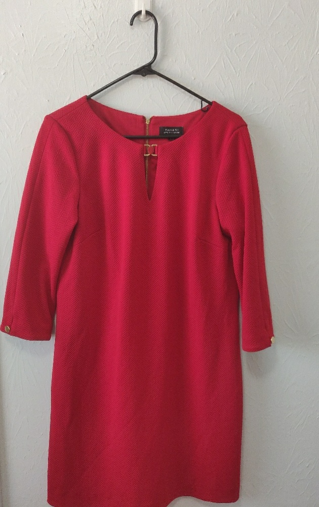 Red dress by Arthur S. Levine Tahari